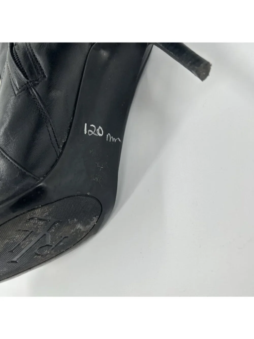 Ralph Lauren Jennison Boots 7.5B Leather Pointed Toe Stiletto Knee High Buckle